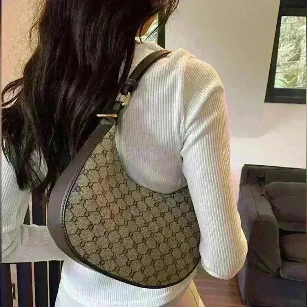 Brand New Elegant Hobo Bag Small Geometric Patten Adjustable Strap